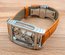 Mens Silver Bridge Manual Mechanical Watch - Orange Leather DIASTERIA 1688