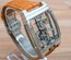 Mens Silver Bridge Manual Mechanical Watch - Orange Leather DIASTERIA 1688