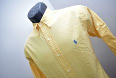 Polo Ralph Lauren Dress Shirt Yellow Classic Long Sleeve Mens Size Small