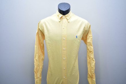 Polo Ralph Lauren Dress Shirt Yellow Classic Long Sleeve Mens Size Small