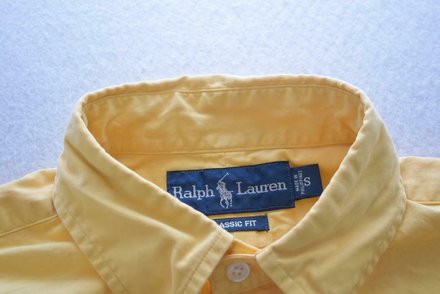 Polo Ralph Lauren Dress Shirt Yellow Classic Long Sleeve Mens Size Small