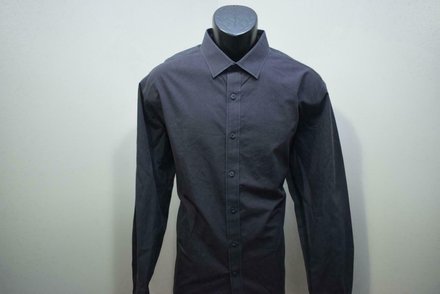 Untuckit Designer Dress Shirt Dark Gray Long Sleeve Button Up Mens Size XL