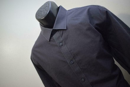 Untuckit Designer Dress Shirt Dark Gray Long Sleeve Button Up Mens Size XL