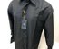 Mens MANZINI Button Up Dress Shirt BLACK ELEGANT PAISLEY SHINNY FRENCH CUFF 314