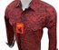 Mens RODEO WESTERN RED BLACK PAISLEY Long Sleeve Woven SNAP UP Shirt Cowboy 114