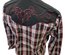 Mens RODEO WESTERN BURGUNDY PLAID STITCH Long Sleeve SNAP UP Shirt Cowboy 532