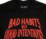 New VLONE x NAV Black 'Bad Habits but Good Intentions' T-Shirt Exclusive Tee